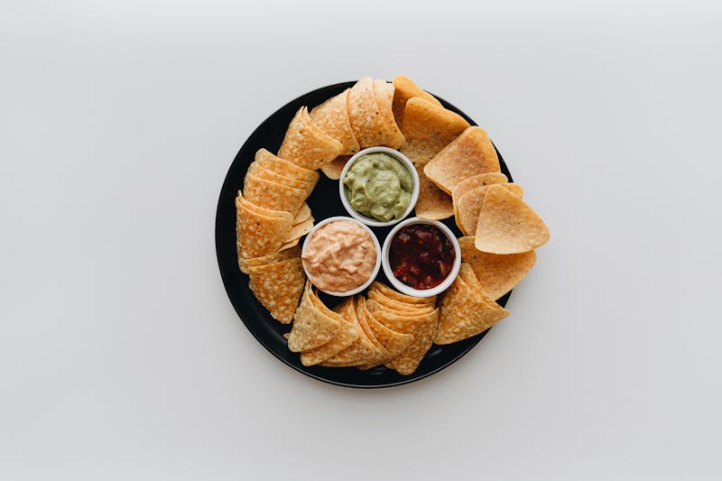 Freshly made guacamole and tortilla chips